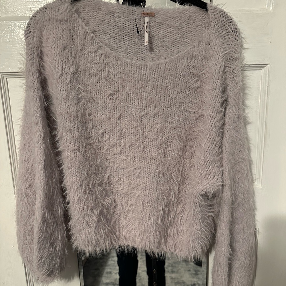 NWOT free people fuzzy sweater